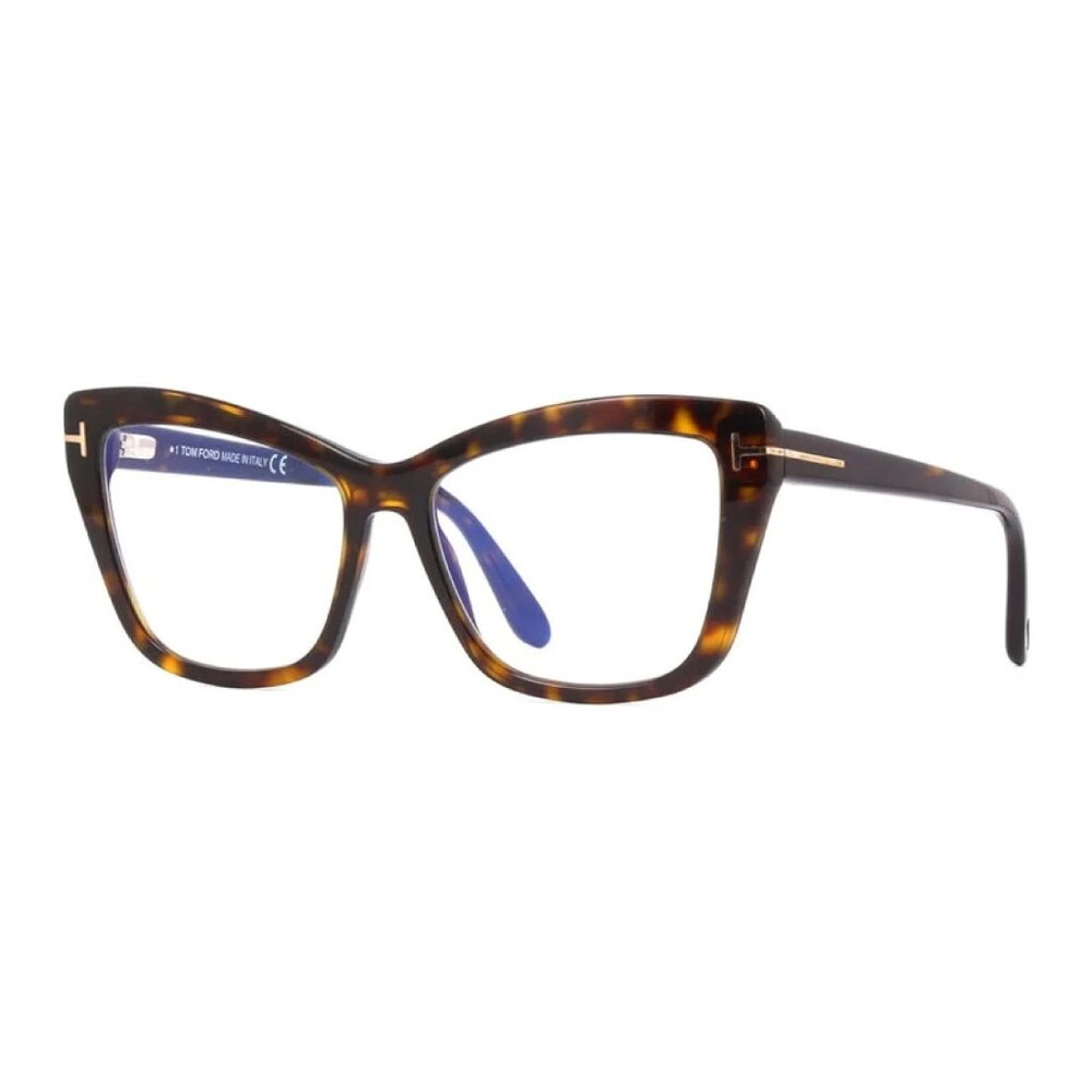 NEW TOM FORD EYEGLASSES DARK HAVANA WOMEN CAT EYE EYEWEAR